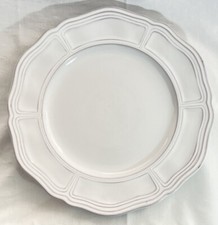 PLAT ROND PLAT D 34 CM FAIENCE BLANCHE IVOIRE DE HENRIOT QUIMPER STYLE XVIIIème