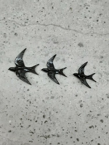 Lot hirondelles noires - hirondelles,