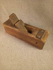 Ancien rabot en bois rectangulaire, Rabot vintage outillage de collection