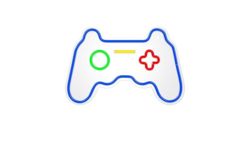 Manette jeu led néon plexi - néon,