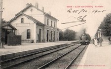 77  CPA ANIMEE 1905  LIZY SUR OURCQ  LA GARE