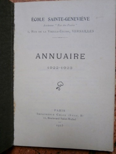 Annuaire 1922 1923 ecole - 1922,