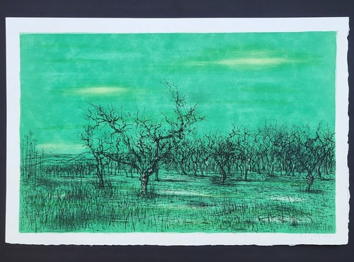 Belle lithographie par jean - belle,