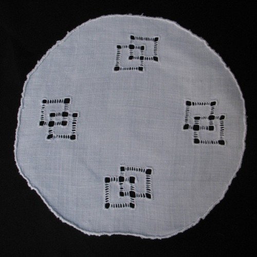 Napperon broderie ancienne - napperon,