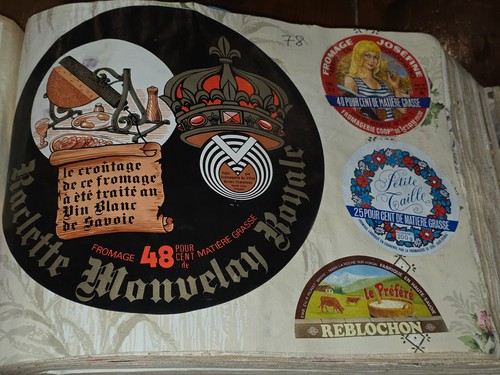 Ancienne etiquette fromage - etiquette, de