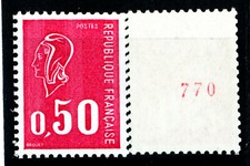 FRANCE 1664b, N° rouges , xx