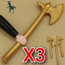 X3 Playmobil hache dorée du