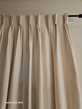 2 paires de rideaux neufs coton écru grandes largeur