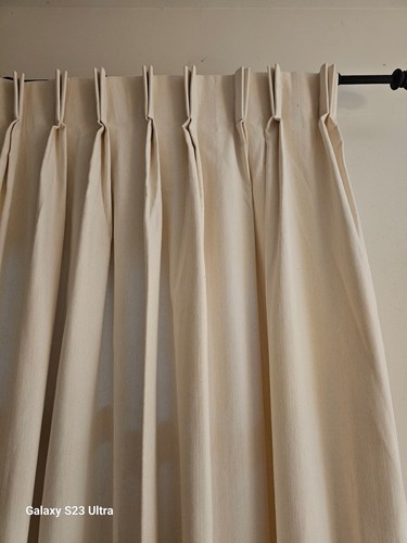 Paire rideaux neufs coton - 1,