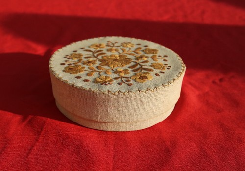 Boite ronde carton recouverte - boite,
