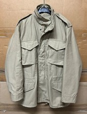 GENUINE US 80s ALPHA INDUSTRIES M65 FIELD JACKET MADE IN USA TAN MINT NEW !!! MR