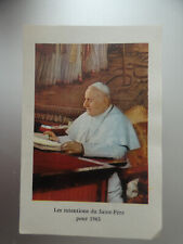 image pieuse double les intentions du saint pere pour 1963 jean XXIII