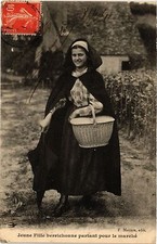 CPA Jeune Fille berrichonne