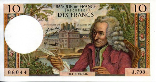 Francs voltaire type 1963 - voltaire,
