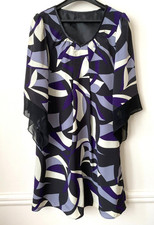 Robe Violet Gris Blanc Noir superbe motif T34 R.P.B Japon Excellent état Col V !