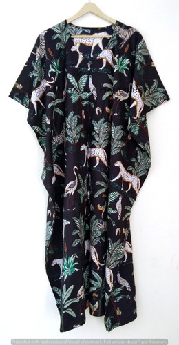 Maxi robe caftan noire ample