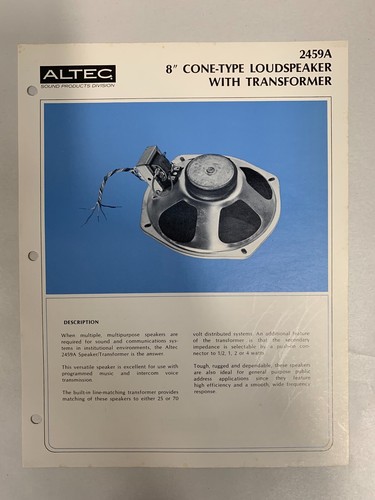 Original vintage altec - altec, 2459a