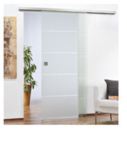 Porte Coulissante Set Verre poignée de Rail Roulement Rouleau Chariot Aluminium