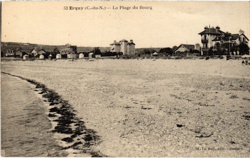 Cpa erquy plage bourg - cpa, la