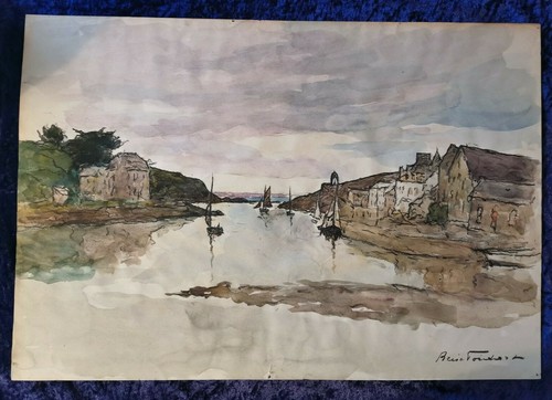 Aquarelle pastel ancienne