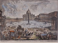 Piazza di S. Pietro GIOVANNI BATTISTA PIRANESI (1720-1778) d'après gravure rehau