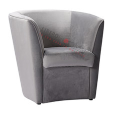 Fauteuil en velours gris pour
