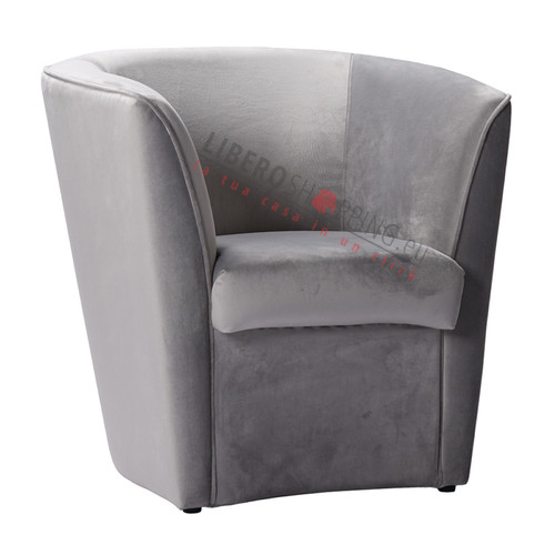 Fauteuil velours gris pour - fauteuil,