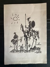 Lithographie sur vélin Picasso 1955 Don Quichotte