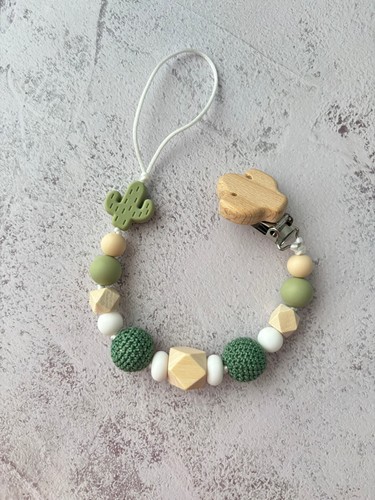 Attache tétine cactus - attache,