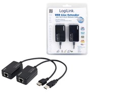 LogiLink UA0021D USB-Extender über CAT5/6, Schnittstellenadapter, USB-Verlängeru