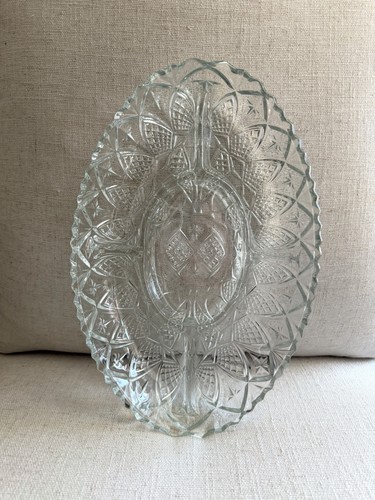 Brilliant pressed glass oval - brilliant,