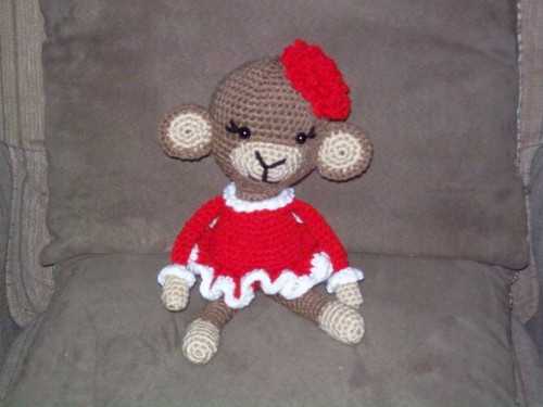 Crochet party monkey - 11, in