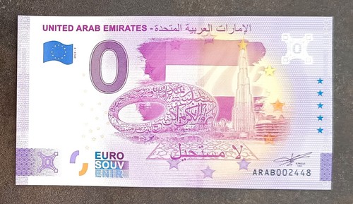 Billet souvenir euro - 0, united