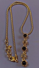 Cristal onyx collier plaqué