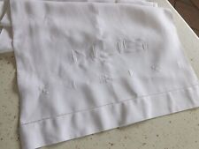 longue taie de traversin brodée, 2.28 m, PUR fil de lin, ancienne