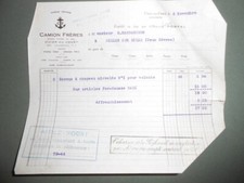 ancienne facture Camion frères vivier au court 1920?