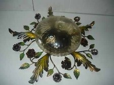 Plafonnier Lustre Or Feuille