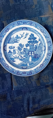 Assiette plate willow pattern - assiette,