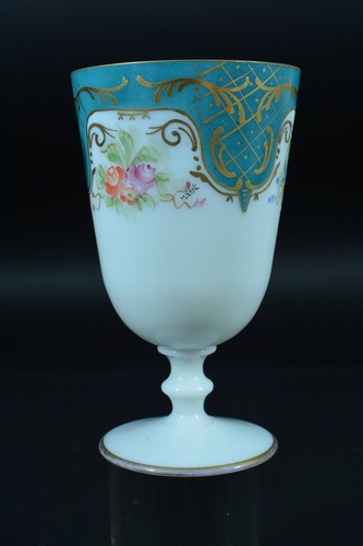 Ancien verre calice opaline - ancien,