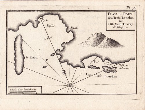 Gravure xviiie île skyros - gravure,
