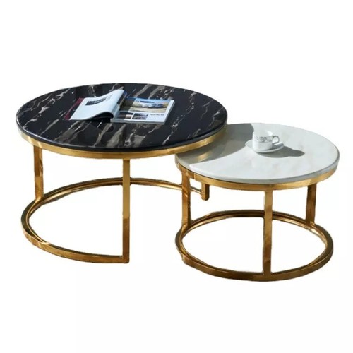 Rond table basse - set, blanc