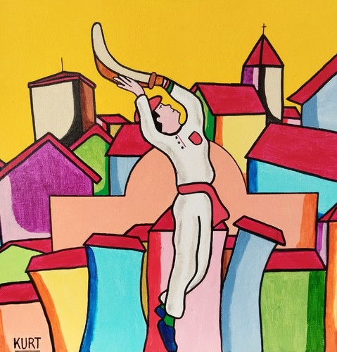 Tableau naif chistéra - naif, au