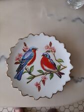 Assiette Porcelaine Vintage Bord Dentelé Diamètre  18 Cm