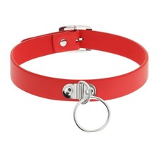 Collier sexy chic bdsm Coquette avec Anneau Rouge
