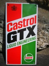 Plaque émaillée CASTROL Liquid engenering  Enamel plate no ESSO SHELL  BP VEEDOL