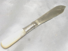 ?? ANCIEN COUTEAU A BEURRE MANCHE GATEAUX NACRE LAME ARGENTE POINÇON KNIFE