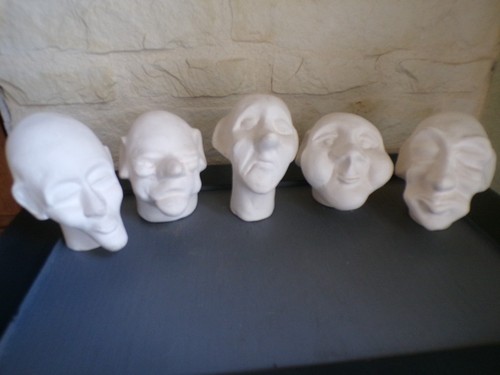 Têtes plâtre anciens - 6,