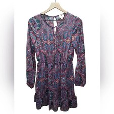 Paisley Long Sleeve Dress