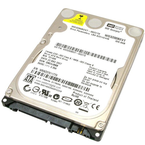 Disque dur 320gb - wd, 2,5