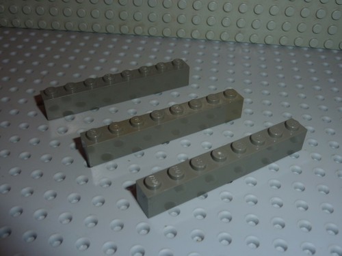 Lego brick 1x8 olddkgray - lego,